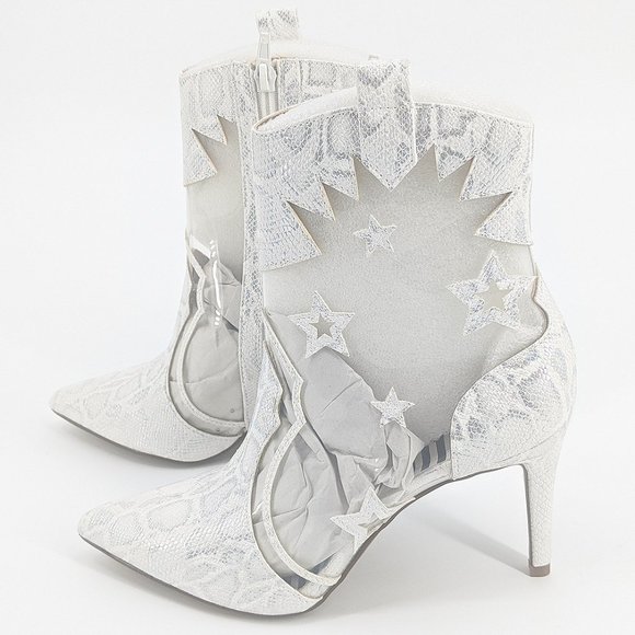 Betsey Johnson Lunas Snake Print Western Boots 7M - Picture 4 of 11